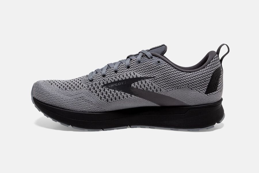 Revel 4 Road Brooks Running Shoes NZ Mens - Grey/Black - ENGYIC-914